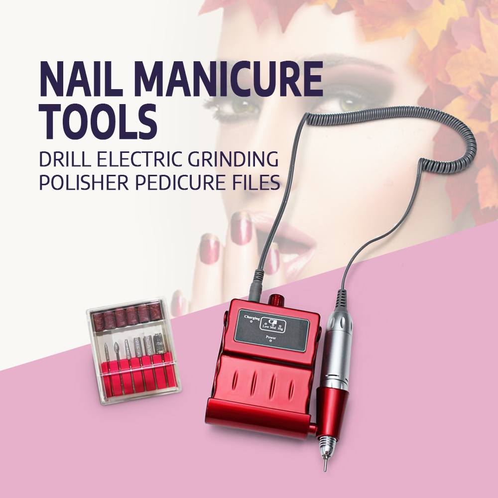 Nail Manicure Tools Drill Electric Grinding Polisher Pedicure Files